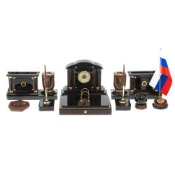 Письменный набор &quot;Контракт&quot; камень обсидиан — 