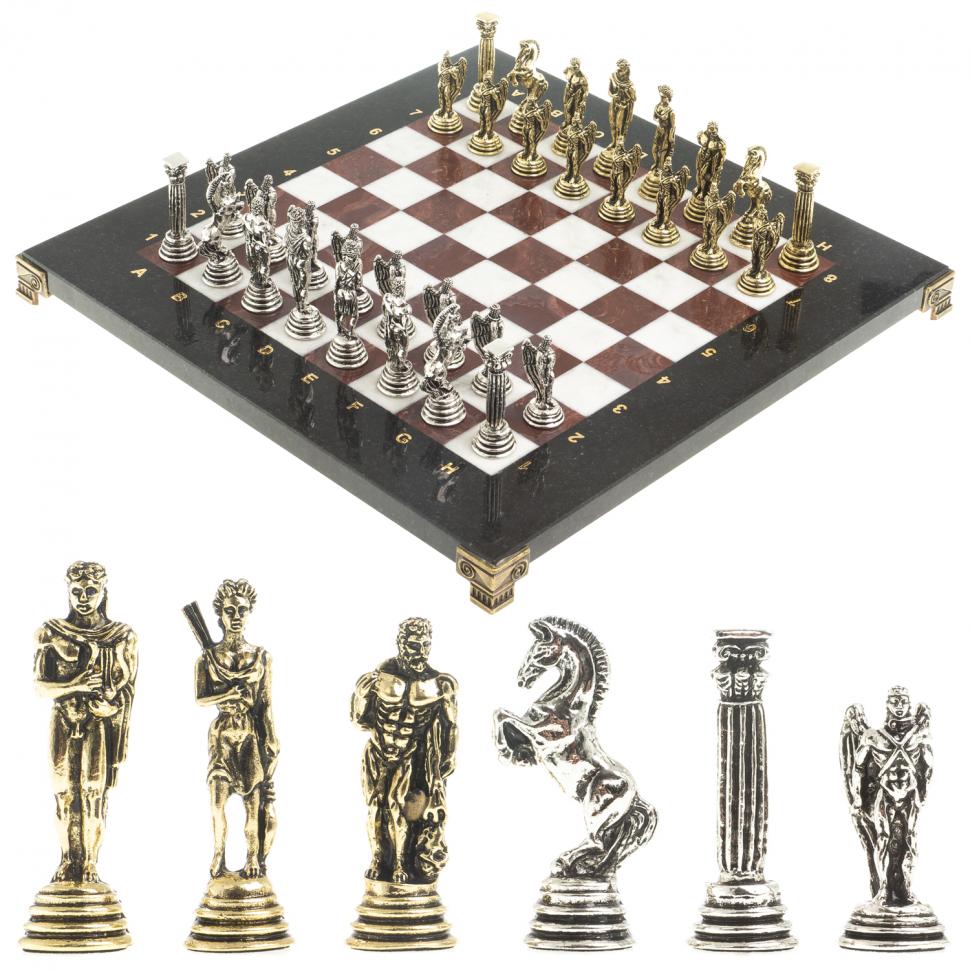 Шахматы "Икар" доска 32х32 см мрамор лемезит фото 1 — 