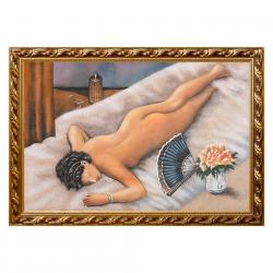 Картина &quot;Спящая девушка&quot; багет 46х66 см, каменная крошка — 