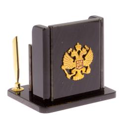Мини-набор &quot;Герб РФ&quot; из черного обсидиана — 