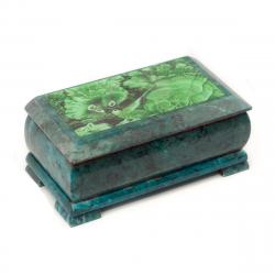 Шкатулка под деньги &quot;Купюра&quot; с иллюстрацией под малахит 18х9х8 см — 