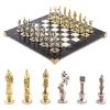 Шахматы "Ренессанс" доска 36х36 см мрамор фигуры цвет золото / серебро фото 1 — 