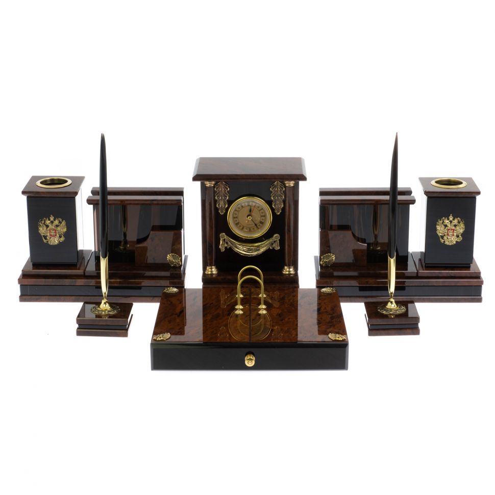 Настольный набор "Версаль" из обсидиана фото 1 — 