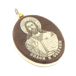 Брелок-кулон оберег «Спаситель» камень обсидиан — 