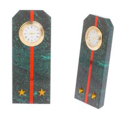 Подарочные часы &quot;Погон лейтенант ВС&quot; камень змеевик — 