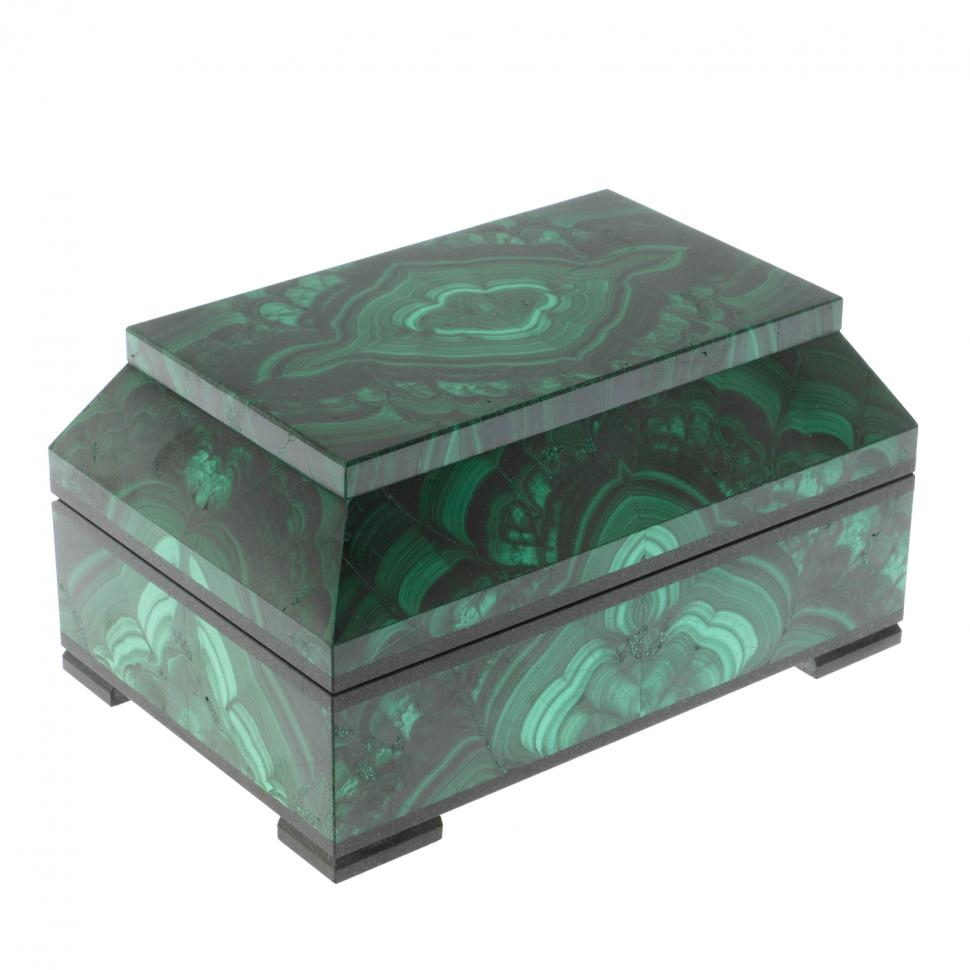Ларец из малахита "Совершенство" 15х10х7,5 см фото 1 — 