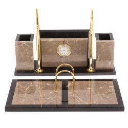 Письменный набор &quot;Советник&quot; из бежевого мрамора — 