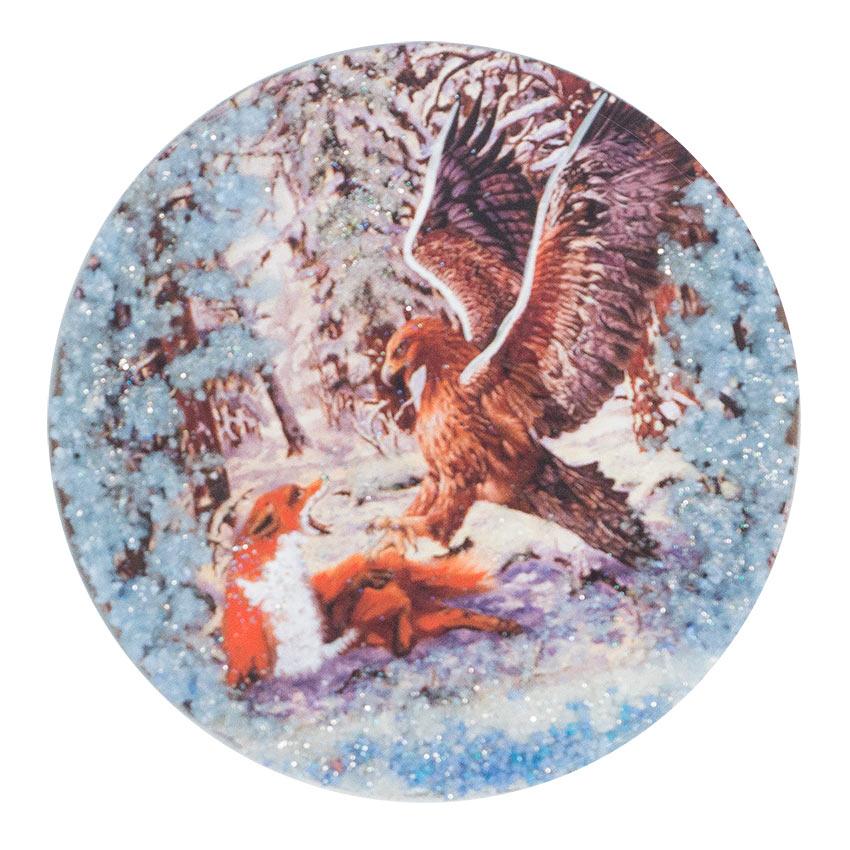 Магнит с рисунком "Орел" змеевик фото 1 — 