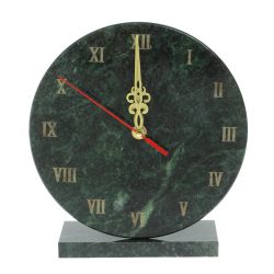 Часы настольные из змеевика 20х7х22 см — 