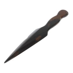 Декоративный нож из коричневого обсидиана 24,5х4,5х1 см — 