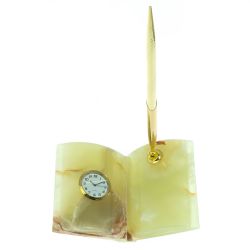 Сувенир &quot;Книжка&quot; с часами из оникса — 