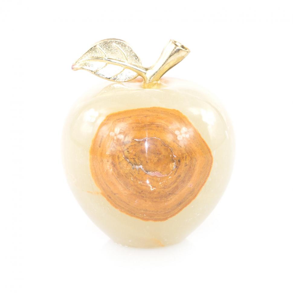 Яблоко декоративное камень оникс 6,3х7,6 см (2,5) фото 1 — 
