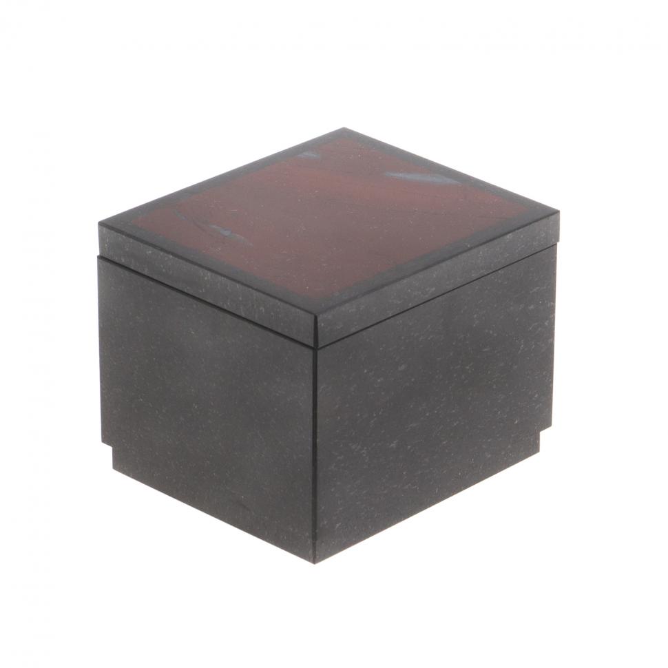 Шкатулка из яшмы 7,5х6,5х6 см фото 1 — 