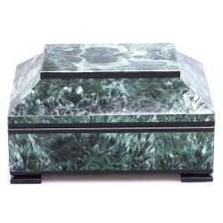 Ларец из камня серафинит 12х9х6 см — 