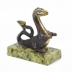 Статуэтка из бронзы и змеевика &quot;Дракон&quot; — 