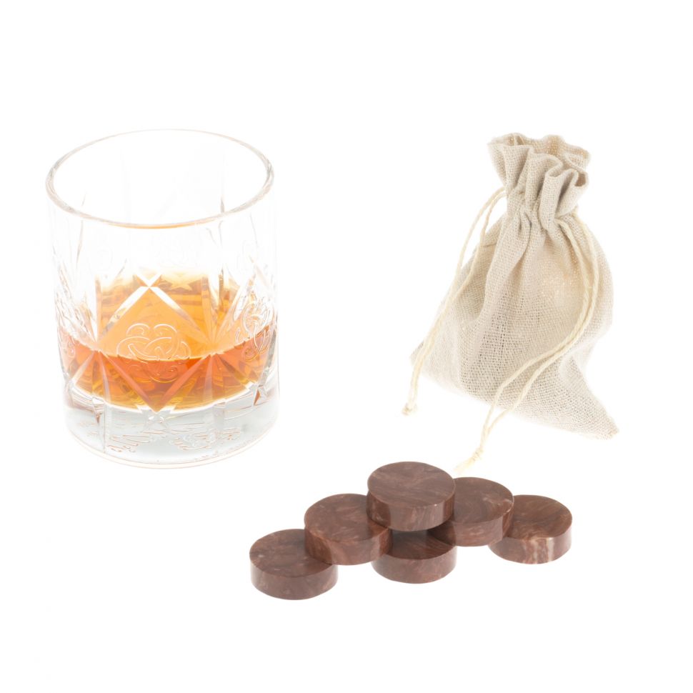 Камни для виски "Фишки" из камня лемезит 6 штук фото 1 — 