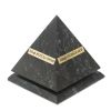 Шефик Пирамида 12,5х12,5х13,5 см из камня черный змеевик фото 1 — 