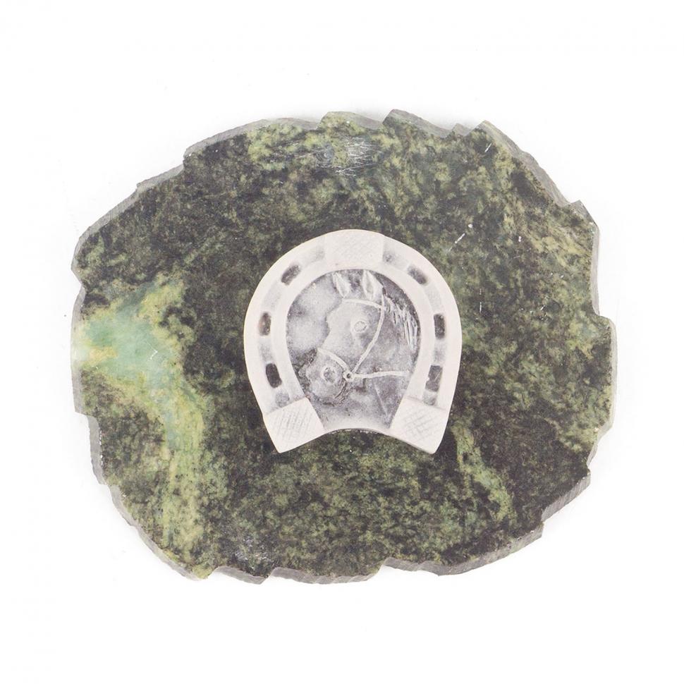 Магнит "Подкова" из змеевика фото 1 — 