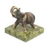 Статуэтка из бронзы на подставке из змеевика "Слон" фото 1 — 