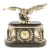 Каминные часы из нефрита с бронзой "Благородный орел" фото 1 — 