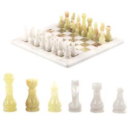Настольные шахматы &quot;Стандарт&quot; доска 30х30 см камень оникс мрамор — 