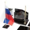 Настольный набор с гербом и флагом России из офиокальцита фото 4 — 