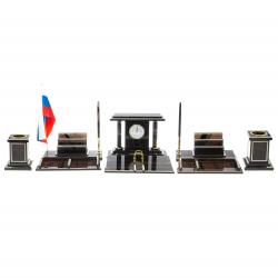 Письменный набор &quot;Кабинетный&quot; из чёрного обсидиана — 