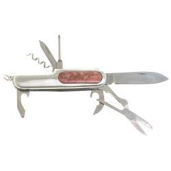 Нож мультитул складной 7 в 1 с камнем родонит — 