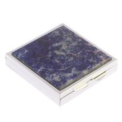 Таблетница на 4 отделения камень содалит цвет серебро — 