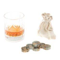 Камни для виски &quot;Фишки&quot; из камня офиокальцит 6 штук — 