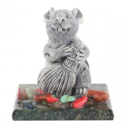 Сувенир из мрамолита &quot;Крыса с веником&quot; — 