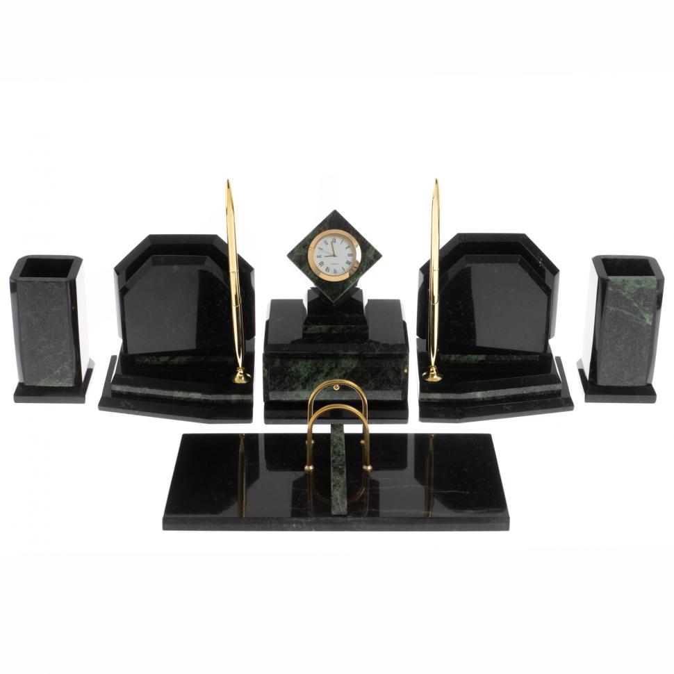 Письменный прибор "Куб" из змеевика фото 1 — 