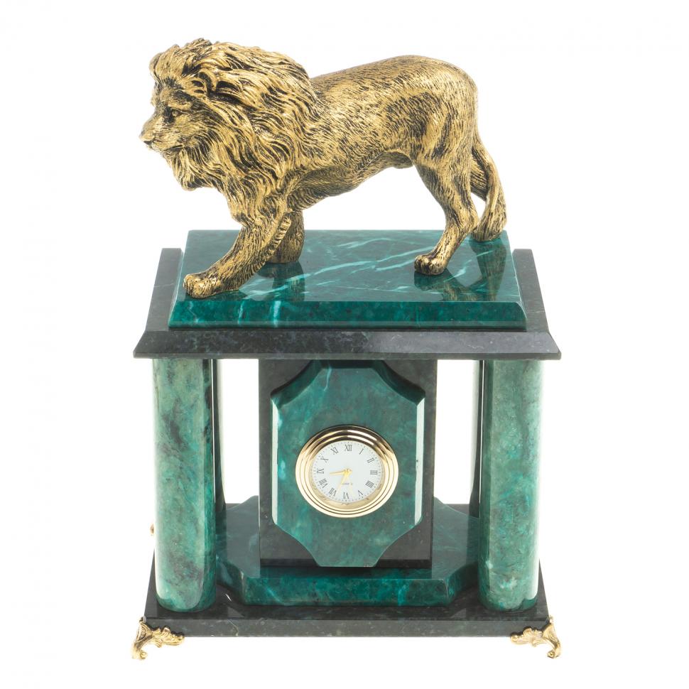 Часы "Гордый лев" камень змеевик фото 1 — 