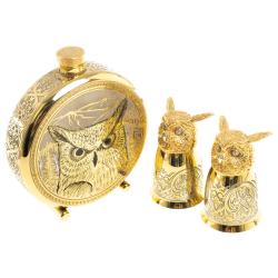 Подарочный набор &quot;Филин&quot; фляжка и 2 стопки перевертыша Златоуст — 