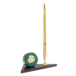 Сувенирные часы с ручкой малахит — 