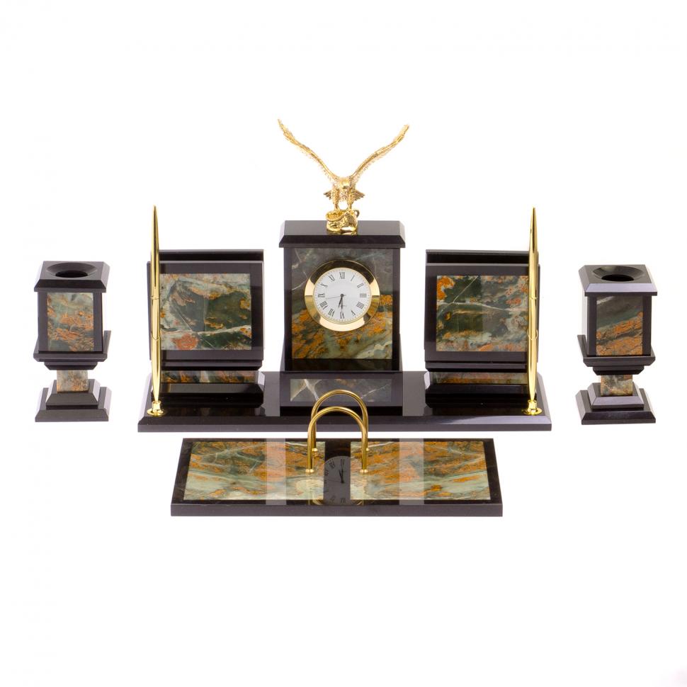 Письменный прибор "Орел" камень офиокальцит фото 1 — 