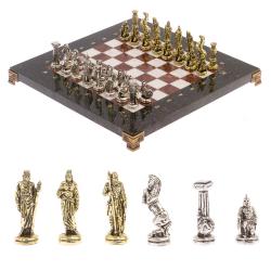 Шахматы &quot;Царь Леонид&quot; доска 28х28 см лемезит мрамор — 