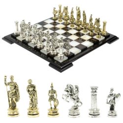 Шахматы &quot;Древний Рим&quot; доска 40х40 см оникс / обсидиан — 