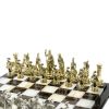 Шахматы "Древний Рим" доска 40х40 см оникс / обсидиан фото 3 — 