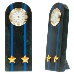 Часы-погон &quot;Подполковник МЮ&quot; камень змеевик — 