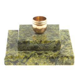 Подсвечник церковный из змеевика 4,5х2,5 см — 