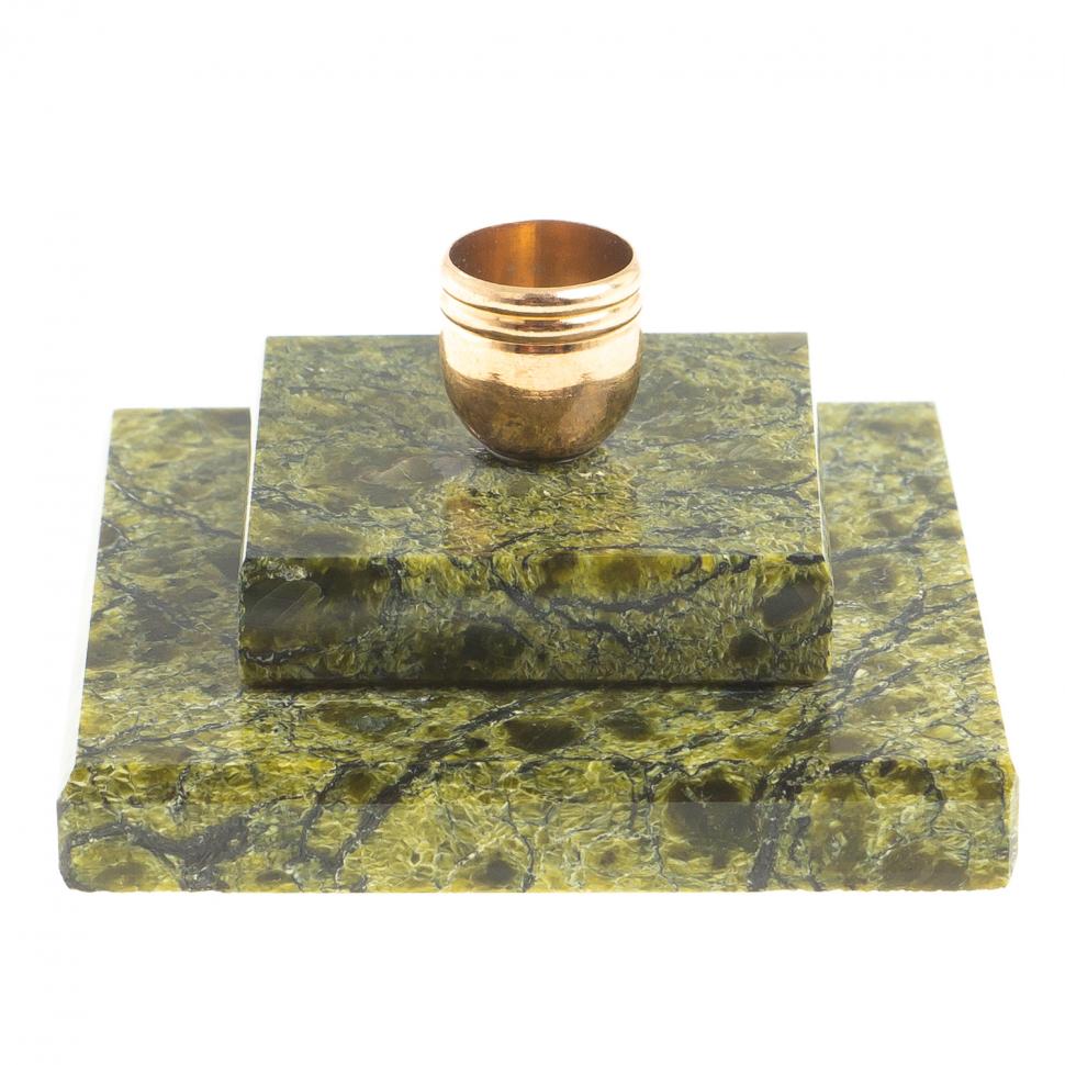 Подсвечник церковный из змеевика 4,5х2,5 см фото 1 — 