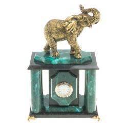 Часы &quot;Индийский слон&quot; камень змеевик — 