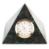 Часы "Пирамида" камень змеевик темный 10х10х8 см фото 1 — 