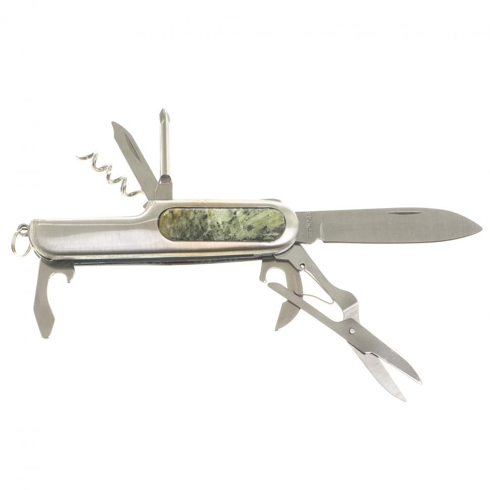 Нож мультитул складной 7 в 1 с камнем желтый апатит фото 1 — 