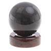 Шар из обсидиана 7 см коричневый на подставке фото 1 — 