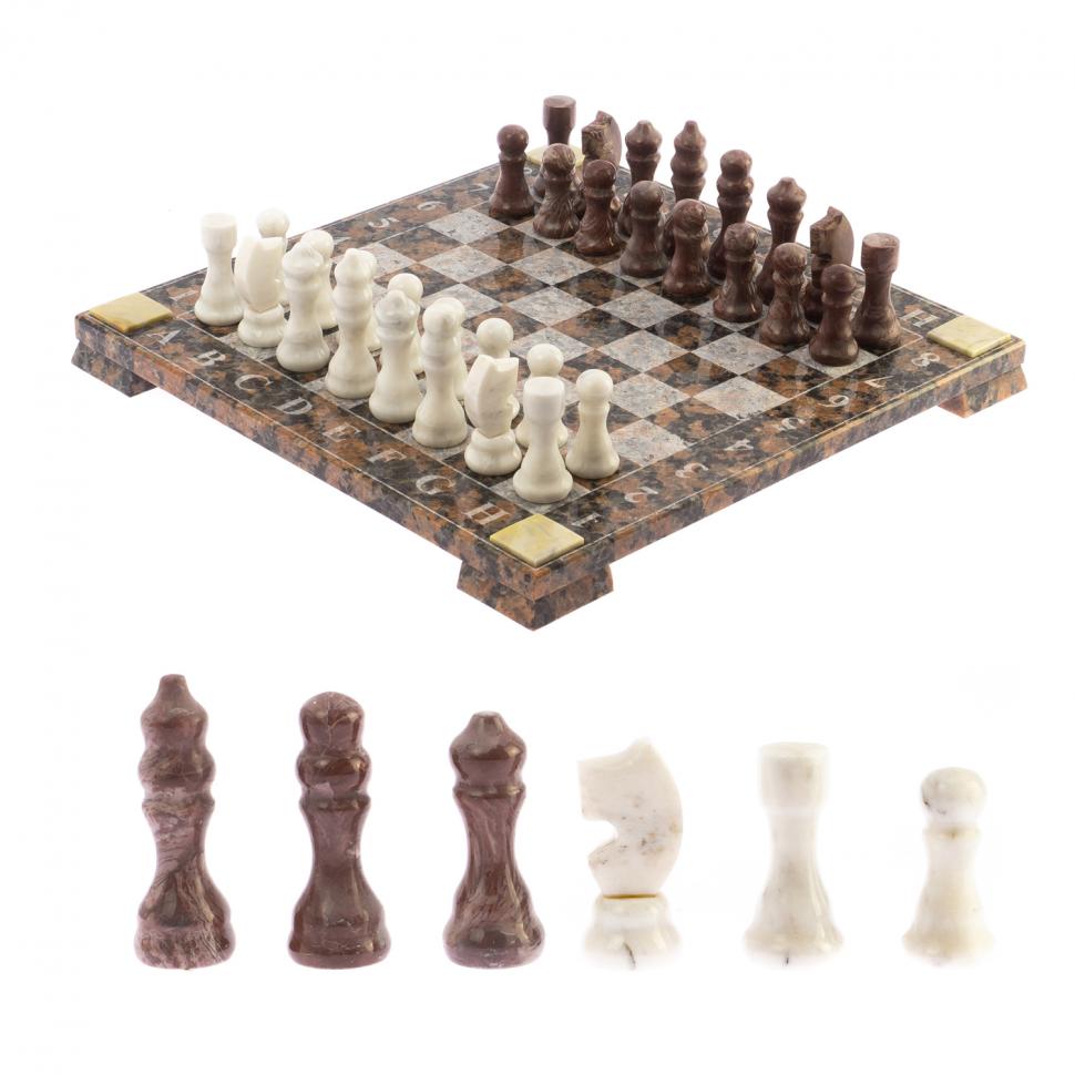 Шахматы с гравировкой "Турнирные" доска 36х36 см из гранита фото 1 — 