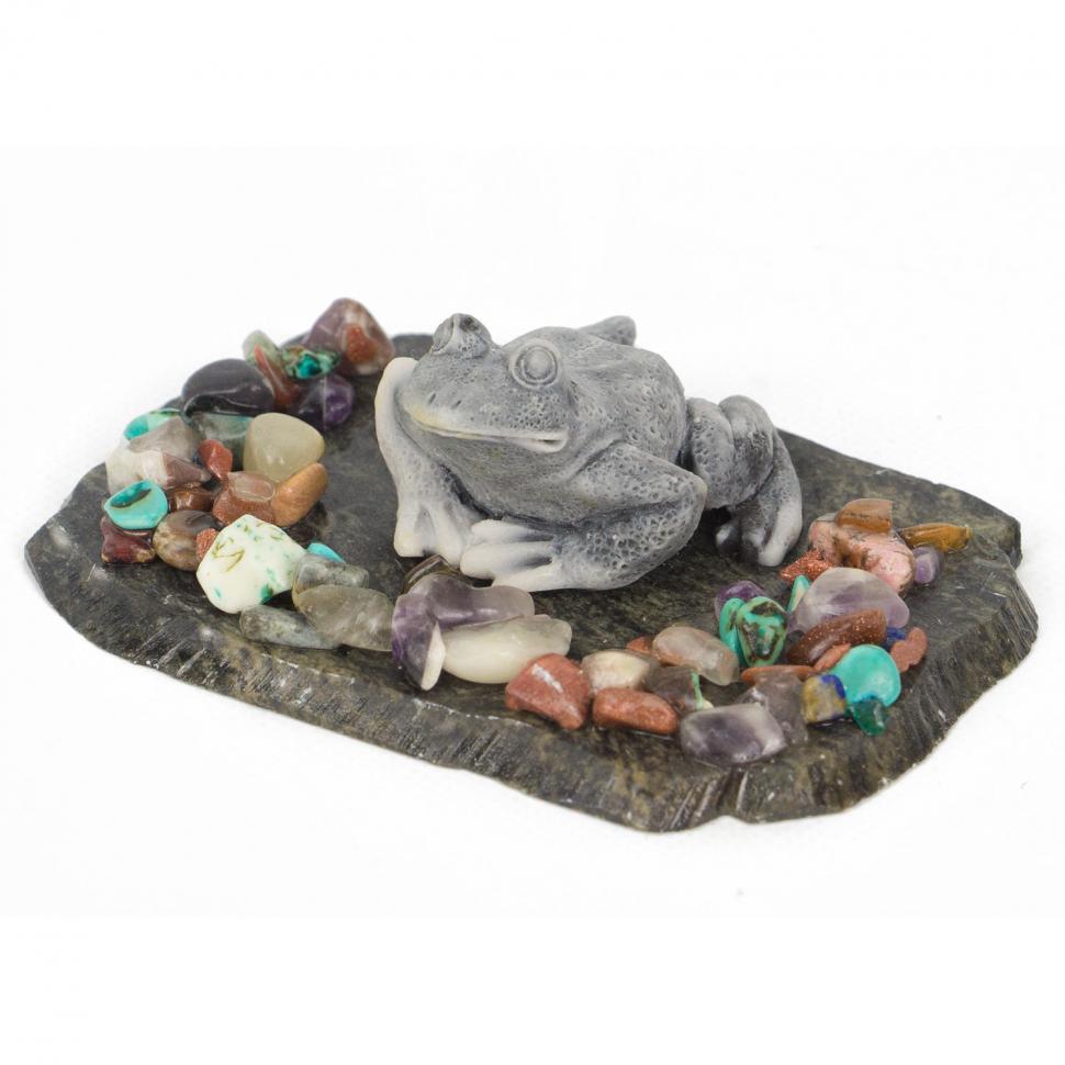 Сувенир "Лягушка малая" из мрамолита фото 1 — 
