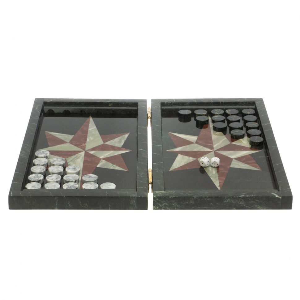 Нарды "Роза ветров" лемезит / офиокальцит фото 1 — 