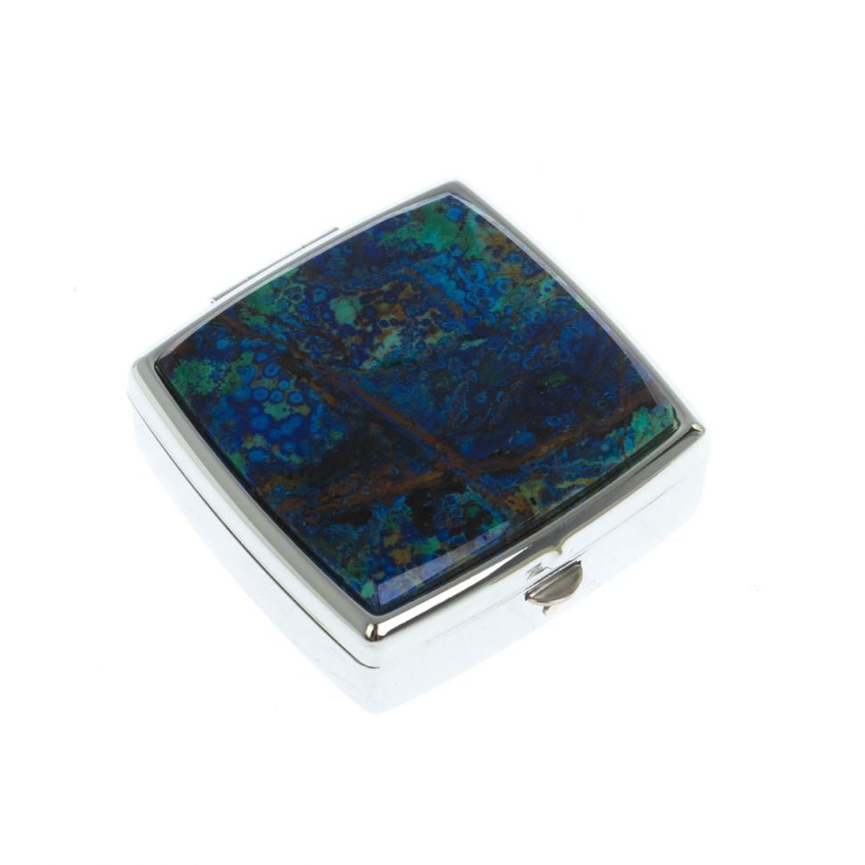 Таблетница на 2 отсека азурит цвет серебро фото 1 — 